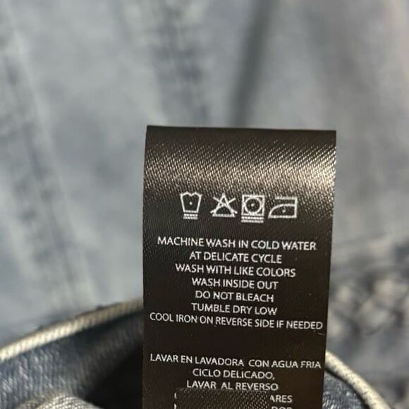 Bebe Denim Button Front Dress Size XL - Picture 8 of 8